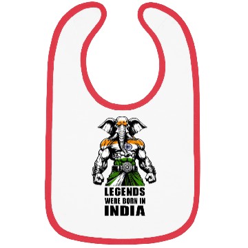Discover India elephant legends design Bibs