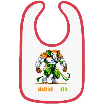 Discover India elephant national flag design Bibs