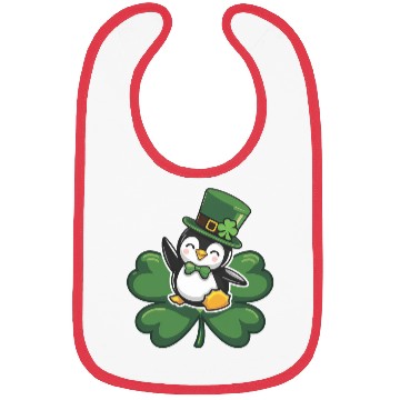 Discover St. Patrick's Day Penguin: Cute Cartoon Design Bibs