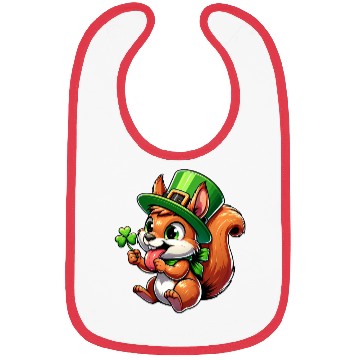 Discover St. Patrick's Cheeky Squirrel Bibs