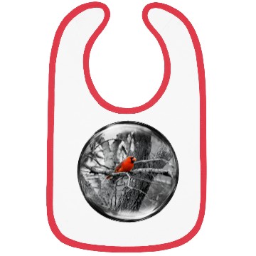 Discover Life in a Bubble Collection -Contrasting Cardinal Bibs