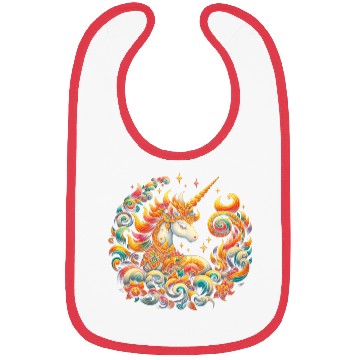 Discover A vintage unicorn with a delicate pattern. Bibs
