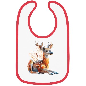 Discover Deer Butterfly Bibs