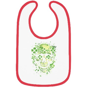 Discover Shamrock Skull Clover Saint Patrick's Day Bibs