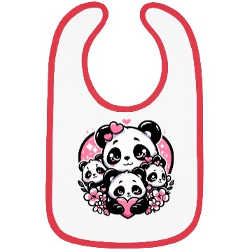 Discover Panda Love Bibs