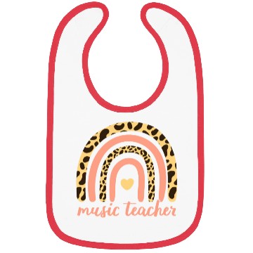 Discover Music Teacher II - Leopard Rainbow Bibs