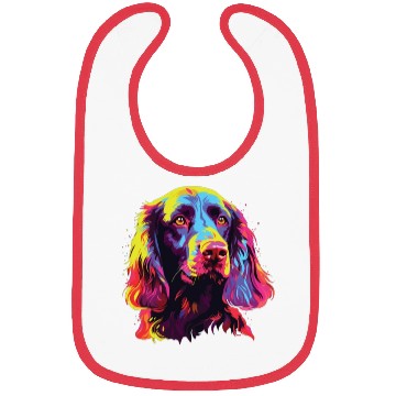 Discover Watercolor Colorful Field Spaniel Bibs