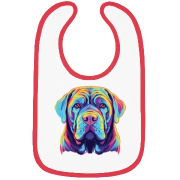 Discover Watercolor Colorful Neapolitan Mastiff Bibs