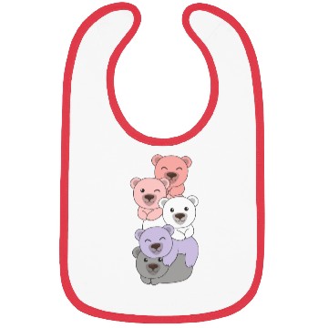 Discover Cupioromantic Flag Pride Lgbtq Cute Bear Pile Bibs