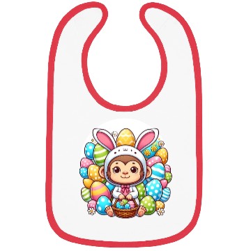 Discover Easter Monkey in Bunny Costume Bibs