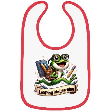 Discover Leaping Into Learning Frog 100 Days of School Bibs