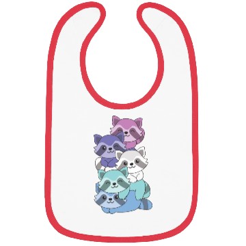 Discover Spectrasexual Flag Pride Lgbtq Cute Raccoon Bibs