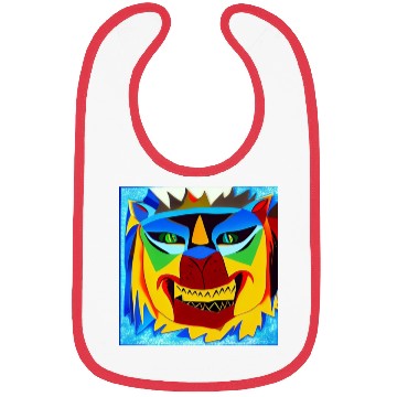 Discover abstract lion Bibs