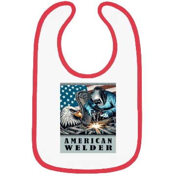 Discover American Welder USA Flag Eagle Weld Bibs