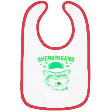 Discover Let The Shenanigans Begin! Irish Raccoon Bibs