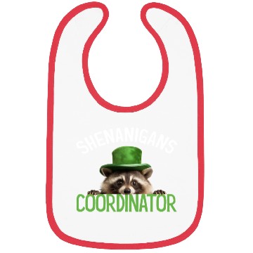 Discover Shenanigans Coordinator Cute Raccoon Funny Bibs