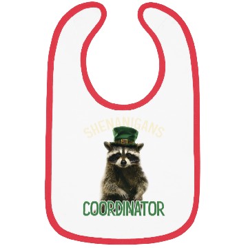 Discover Shenanigans Coordinator Cute Raccoon Funny Bibs