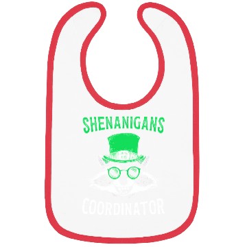 Discover Shenanigans Coordinator Cute Raccoon Funny Bibs