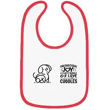 Discover Unconditional Joy, cute Puppy, Light Bibs