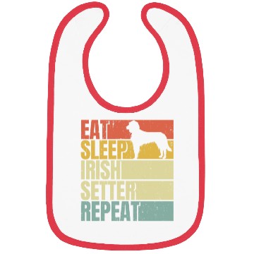 Discover Eat sleep Irish-setter repeat Bibs