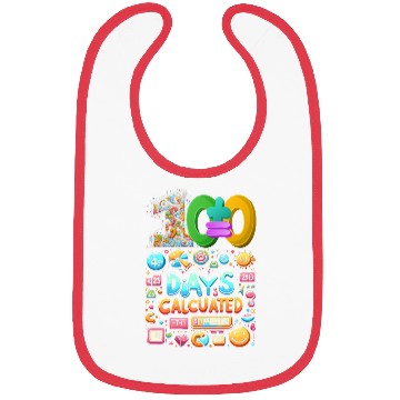 Discover School Bibs, 100 Days Calculated Numbers