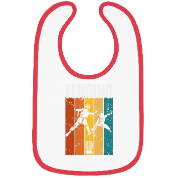 Discover Fencing Vintage Retro 70s Design Fencer Bibs