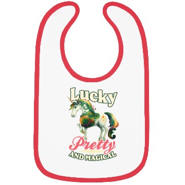Discover Irish Unicorn St Patricks Lucky And Magical Bibs