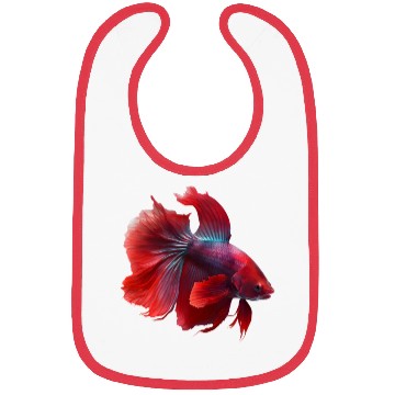 Discover Siamese fighting fish red betta fish Bibs