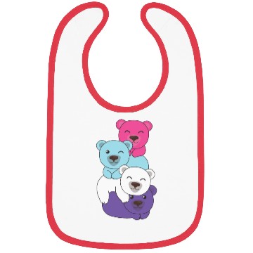 Discover Multisexual Flag Pride Lgbtq Cute Bears Pile Bibs
