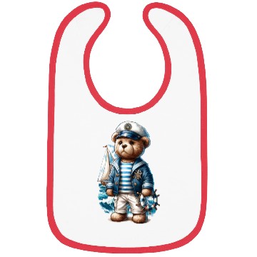 Discover Adventurous Teddy Bear Sailing Bibs