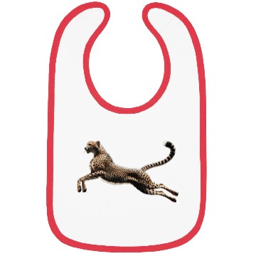 Discover Realistic Cheetah in Mid-Leap Bibs
