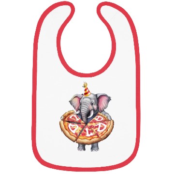 Discover Jumbo Elephant Pizza Pi Day Food Bibs
