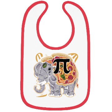 Discover Jumbo Elephant Pizza Pi Day Food Bibs