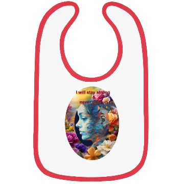 Discover I will stay strong and never give up Bibs