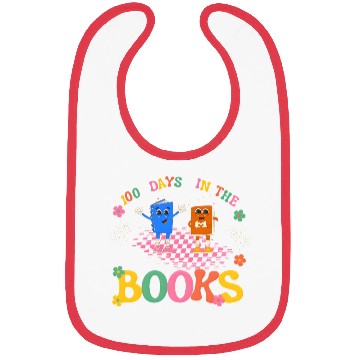 Discover 100 Days in the Books Reading Teacher Bibs