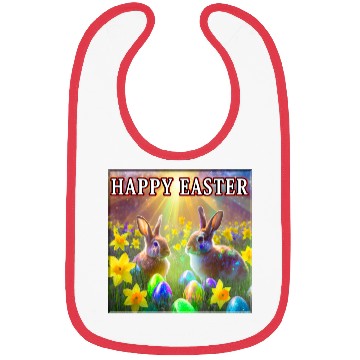 Discover Happy Easter Rabbits - 2 Bibs