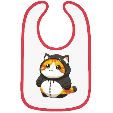 Discover Orange Cat Kawaii Feline Bibs