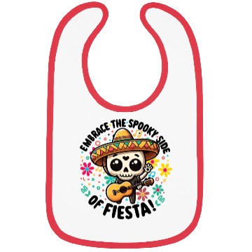 Discover Skull with Cinco De Mayo Bibs