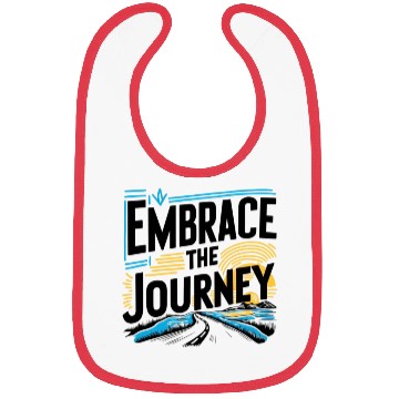 Discover Journey Embrace: Bold Typography Bibs