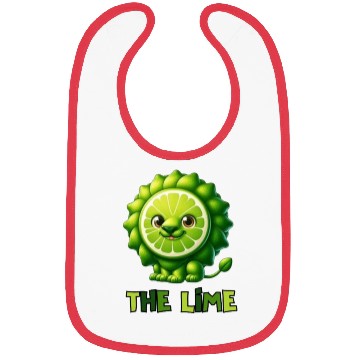 Discover the lime,funny lion Bibs