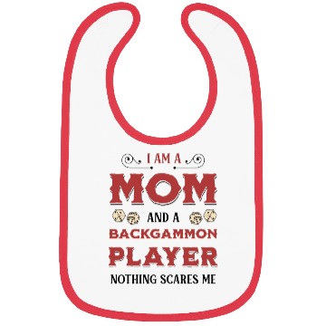 Discover I Am A Mom And A Backgammon Player Funny Quote Bibs