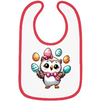 Discover Easter Egg Owl Juggling Bibs