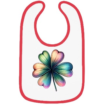 Discover Saint Patrick's Colorful Shiny Shamrock Bibs