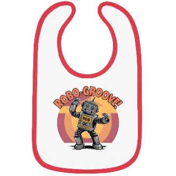 Discover Artwork - Robo-groove! Robot Dancing Digital Art Bibs