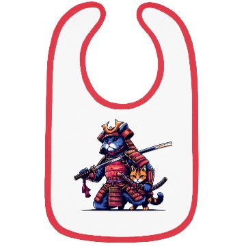 Discover Light Samurai Cat Bibs