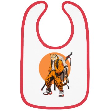 Discover Ninja Samurai Katana Sword Cheetah Manga Bibs