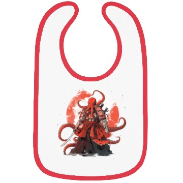 Discover Samurai Katana Sword anime Octopus manga Warrior Bibs