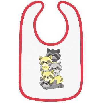 Discover Perigender Flag Pride Lgbtq Cute Raccoon Stack Bibs