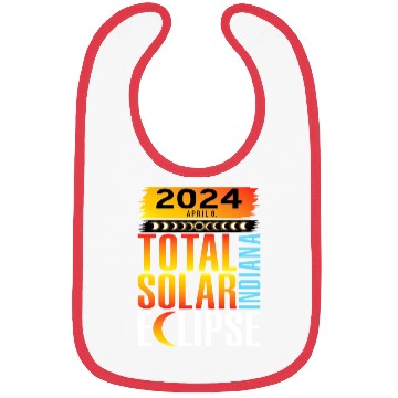 Discover 2024 April 8 Total Solar Eclipse INDIANA Bibs