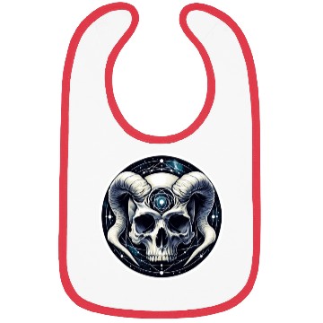 Discover Cosmic Nirvana Serenity: Horned Skull Bibs